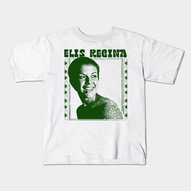 Elis Regina / Retro Style Fan Art Design Kids T-Shirt by DankFutura